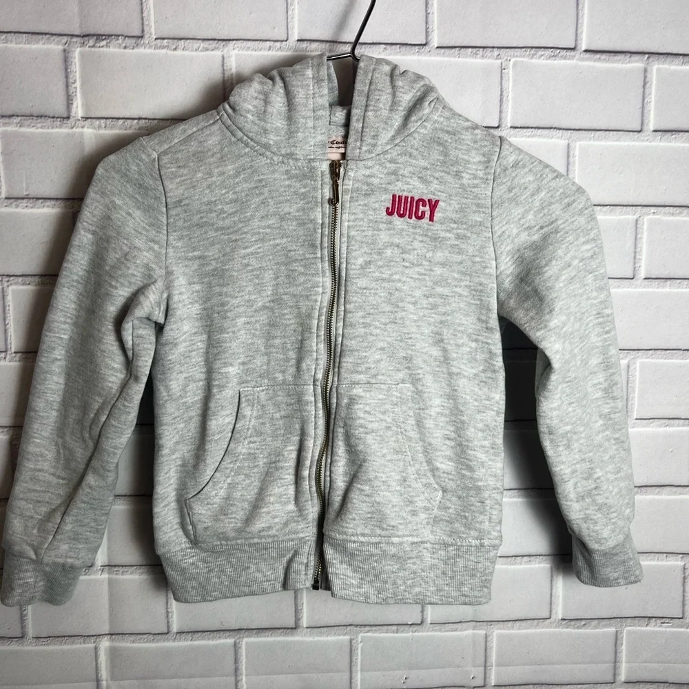 Juicy Couture girls Grey Hoodie sweatshirt /size 6X